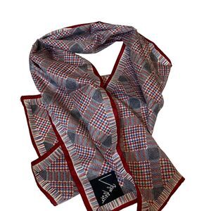 Vintage Plaid John Weitz Glentex Scarf Rectangle Made In Italy